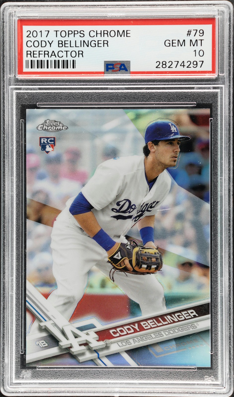 2017 Topps Chrome Cody Bellinger Refractor #79 PSA 10 Rookie RC