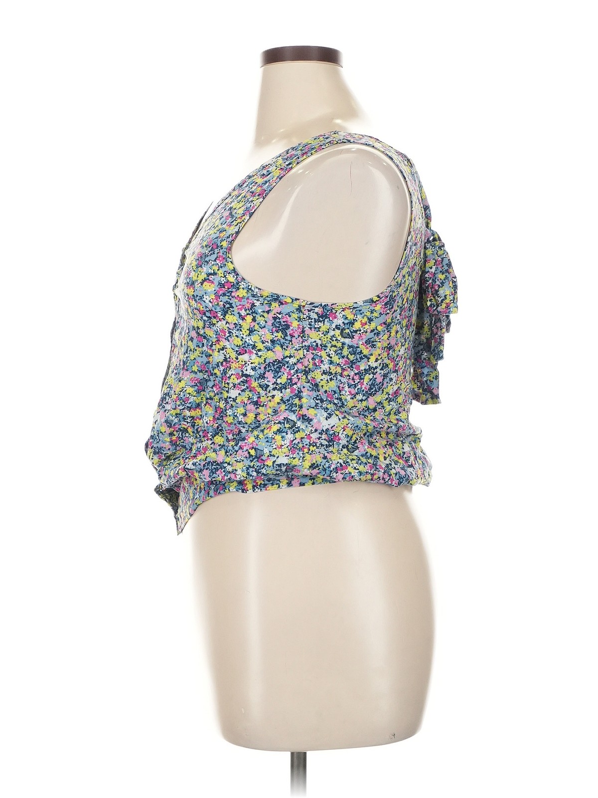 Tommy Girl by Tommy Hilfiger Women Blue Sleeveless Blouse XL thumbnail 4