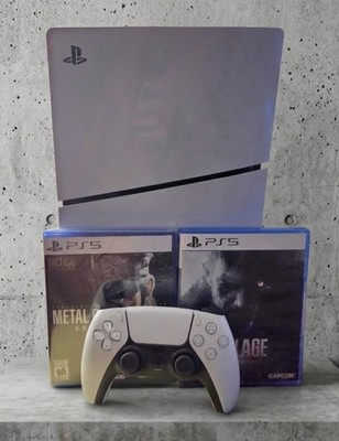 Sony PlayStation 5 PS5 Slim 1TB Disc Edition Video Game Console w/ 5 Games Bundl