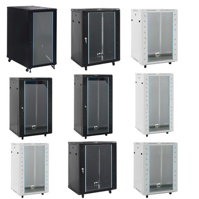 Netzwerkschrank mit Rollen Schwenkfüßen Serverschrank Datenschrank 19'' IP20