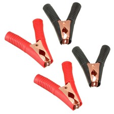 4X Metal Car Battery Clip Crocodile Alligator Test Terminal Clamp 100A Red Black