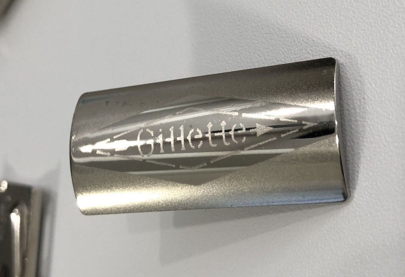 Gillette Ball End Tech Silver Tone Vintage Double Edge Safety Razor