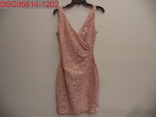 NWT - Vince Camuto Women's Blush V-Neck Embellished Cocktail Dress, Size 4