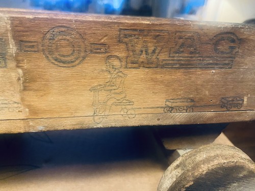 1920โs MENGEL Trail-O-Wag Wooden Toy Wagon A Collectors Treasure Or Display - Picture 11 of 16