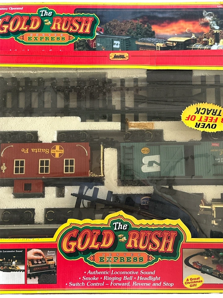 Vintage Escala G Nuevo Brillante No. Juego de tren 186 "The Gold Rush Denver Express" Foto 3 de 4