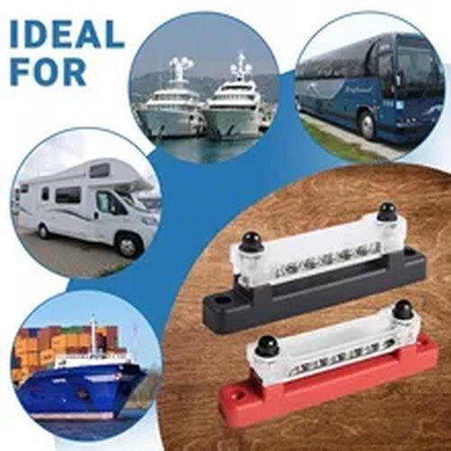 Power Distribution Block Nylon Base 12V 150A Electrical 1/4-In Terminal Bus Bar - Picture 6 of 15
