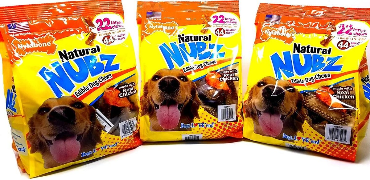Nylabone Natural Nubz Edible Dog Chews Pack for sale online