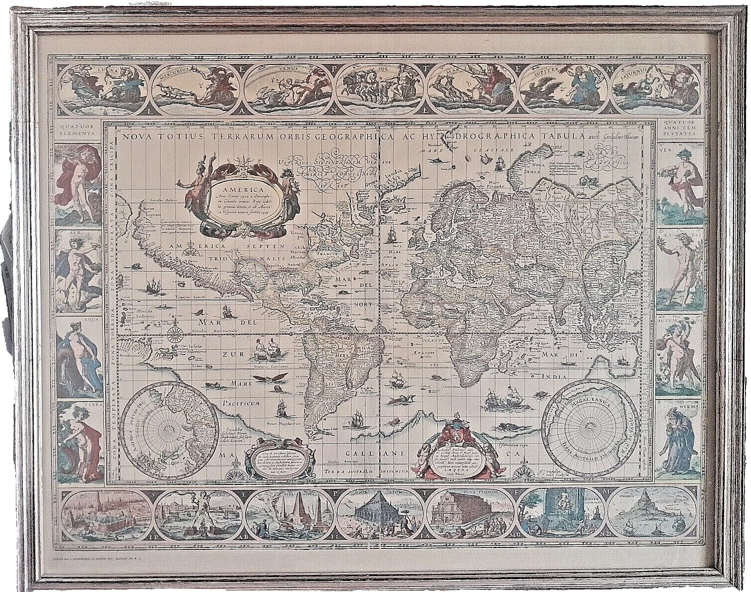 Vintage Reproduction World Antique World Maps & Atlases