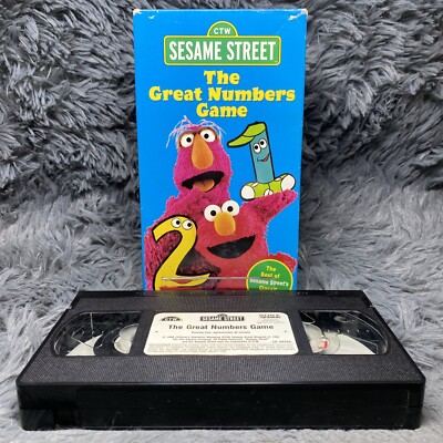 Sesame Street Great Numbers Game VHS Tape 1998 Elmo Counting Math