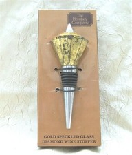 Gold Speckled Glass Diamond Wine Stopper The Bombay Company - See Details