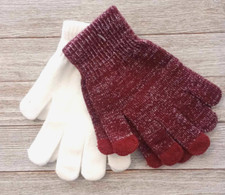 Women's One Size 2 Pair Gloves Acrylic Blend