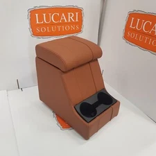 Tan Leather arm rest cubby storage box fits Land Rover Defender 90/110