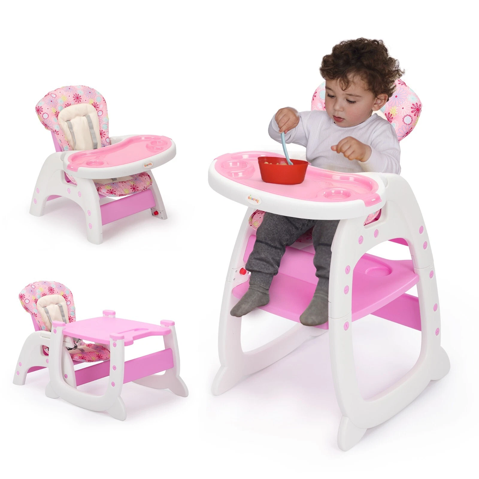 3 in 1 Baby Feeding Highchair Convertible Toddler Eating Seat w/Tray Safety Belt
Opens in a new wind