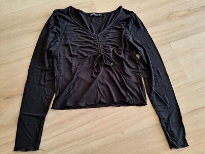 Damen Shirt Gr. 38 schwarz Neu kurz