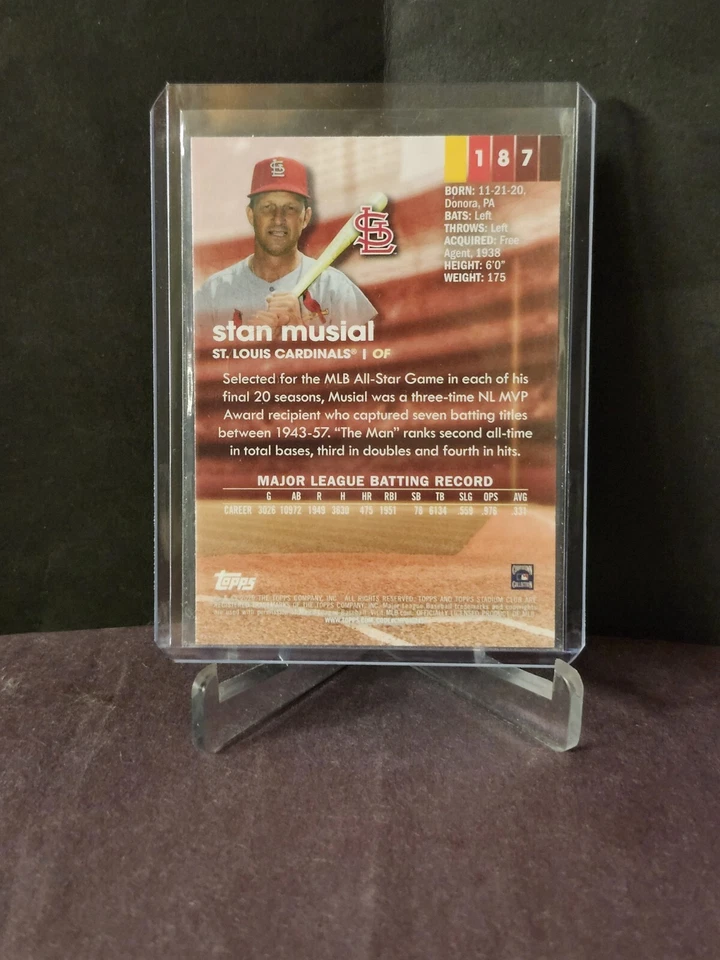 2020 Stadium Club Chrome #187 Stan Musial - Image 2 of 2