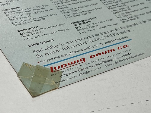 Ludwig Total Percussion poster 17"x11" - 1969 - Picture 5 of 5