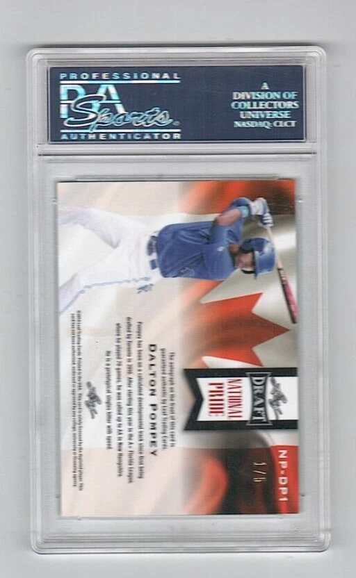 2014 Leaf metal Draft Green Prism National Pride Dalton Pompey Auto #1/5 PSA 10 - Image 2 of 2