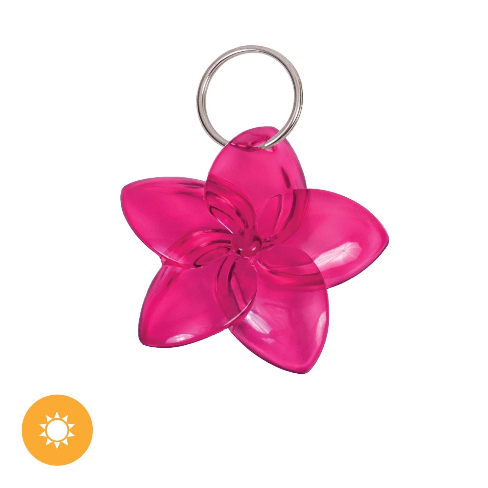 Color-Changing Key Chain Flower - Pink by DelSol for Women - 1 Pc ...
