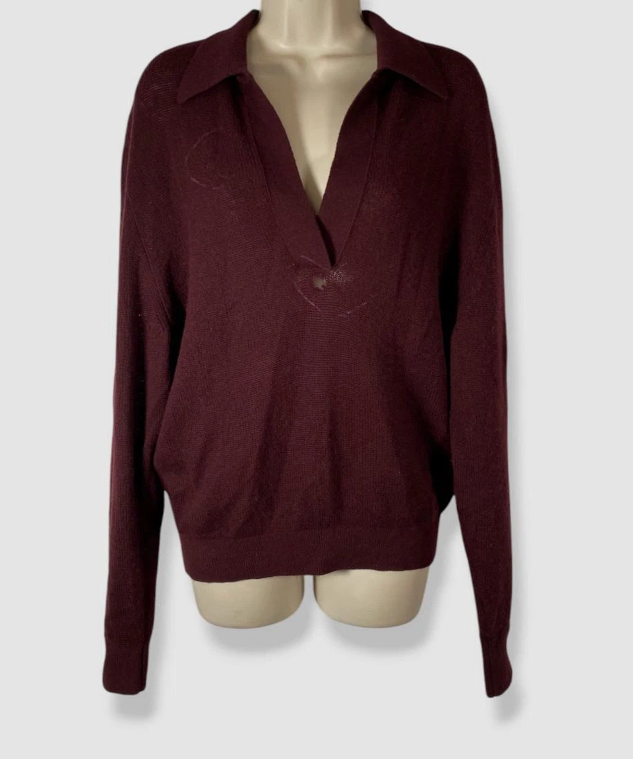 Khaite Women's Red Jo Stretch Cashmere Sweater Size M