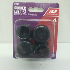 ACE Rubber Leg Tips Black 3/4"  4 pcs. 51240 9126