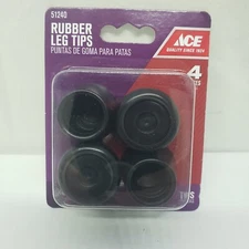 ACE Rubber Leg Tips Black  3/4"   4 pcs. #51240  9126