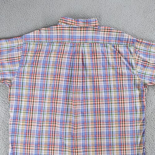 J.Crew Shirt Mens Tall XLT Oarsman Plaid Relaxed Fit Short Sleeve Button Down - Picture 5 of 16