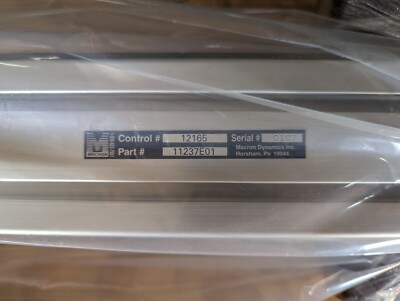 Macron 11237E01 Linear Rail Actuator / 3915-12-000-4790 Vertical Feeder Lift