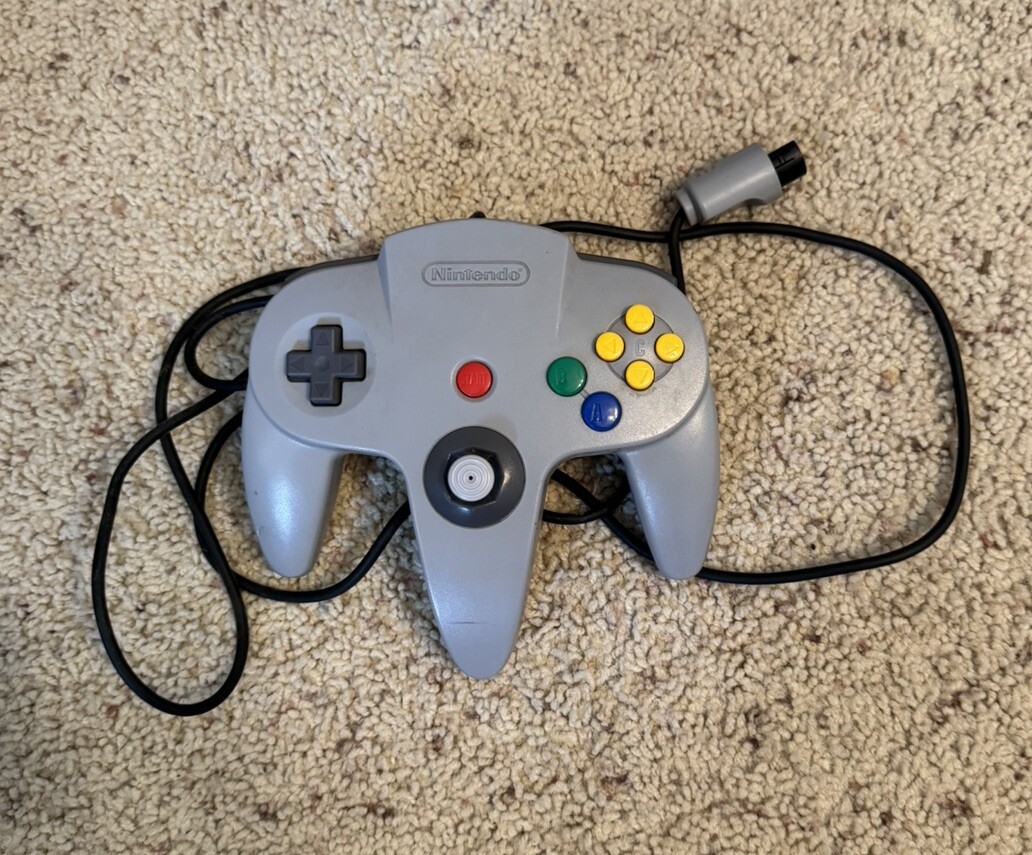 N64 Nintendo 64 Wired Gray Controller NUS-005 OEM Authentic