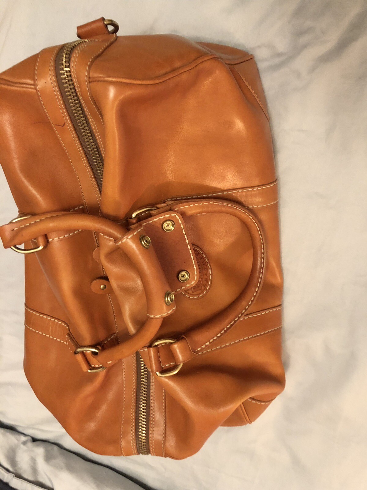 ROOTS Horween Leather Duffel Duffle Bag eBay