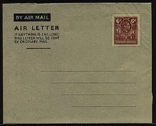 NORTHERN RHODESIA GVI 6d airletter fine unused....................18841