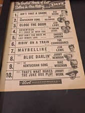 Dot Records Rare Original 1955 Promo Poster Ad Framed!
