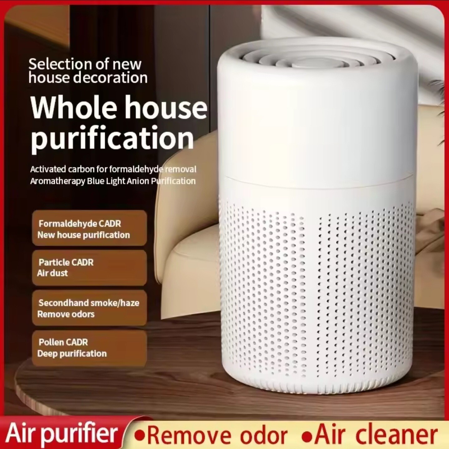 Purificateur d'air pour poils d'animaux et squames de chat ou chien