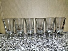 Set Completo 6 Bicchieri Di Vetro Vintage Liquore Brandy Stravecchio Branca