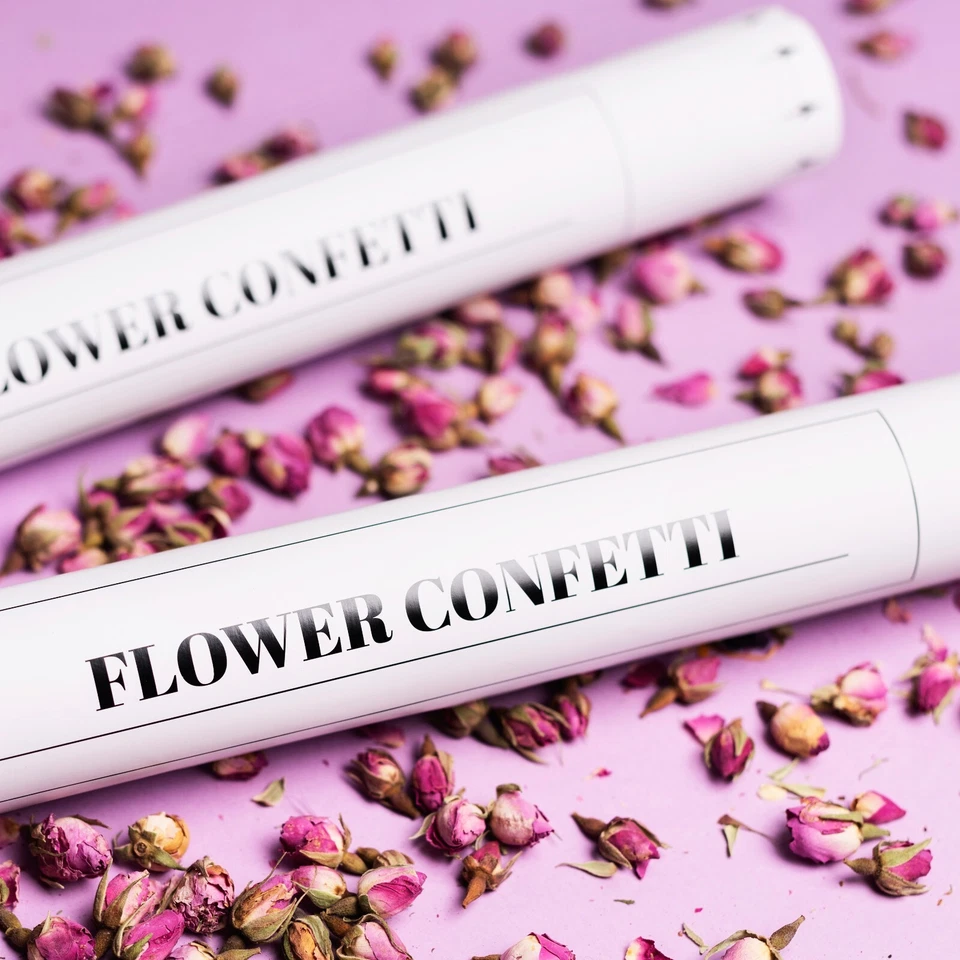 Cannone Confetti Matrimonio Fiori Secchi Confetti Popper Fiori Confetti 60 cm - Immagine 3 di 4