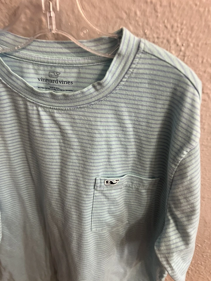 Camisa Vineyard Vines Niños Grande Azul Rayas Jóvenes Niños Foto 2 de 4