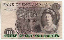 ENGLISH TEN £10 POUND BANK NOTE CHOICE OF NOTE AND CASHIER