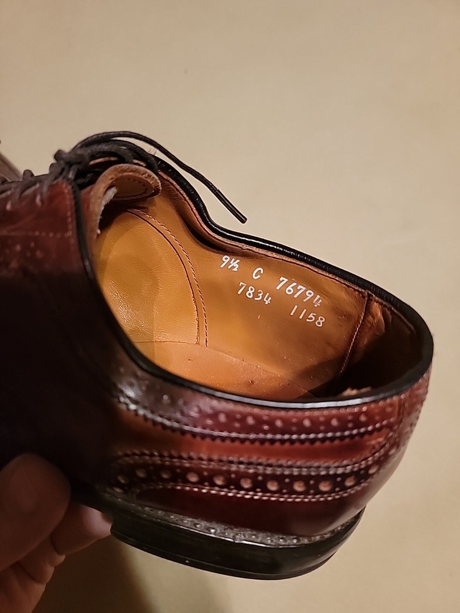 Allen Edmonds Fairhaven Brogue Wingtip Brown Oxford Dress Shoes