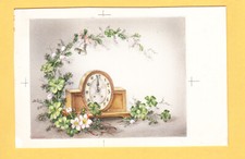 um 1949 Uhr KLEEBLATT - Original Aquarell Malerei Muster d. F. W. Kluge Berlin 