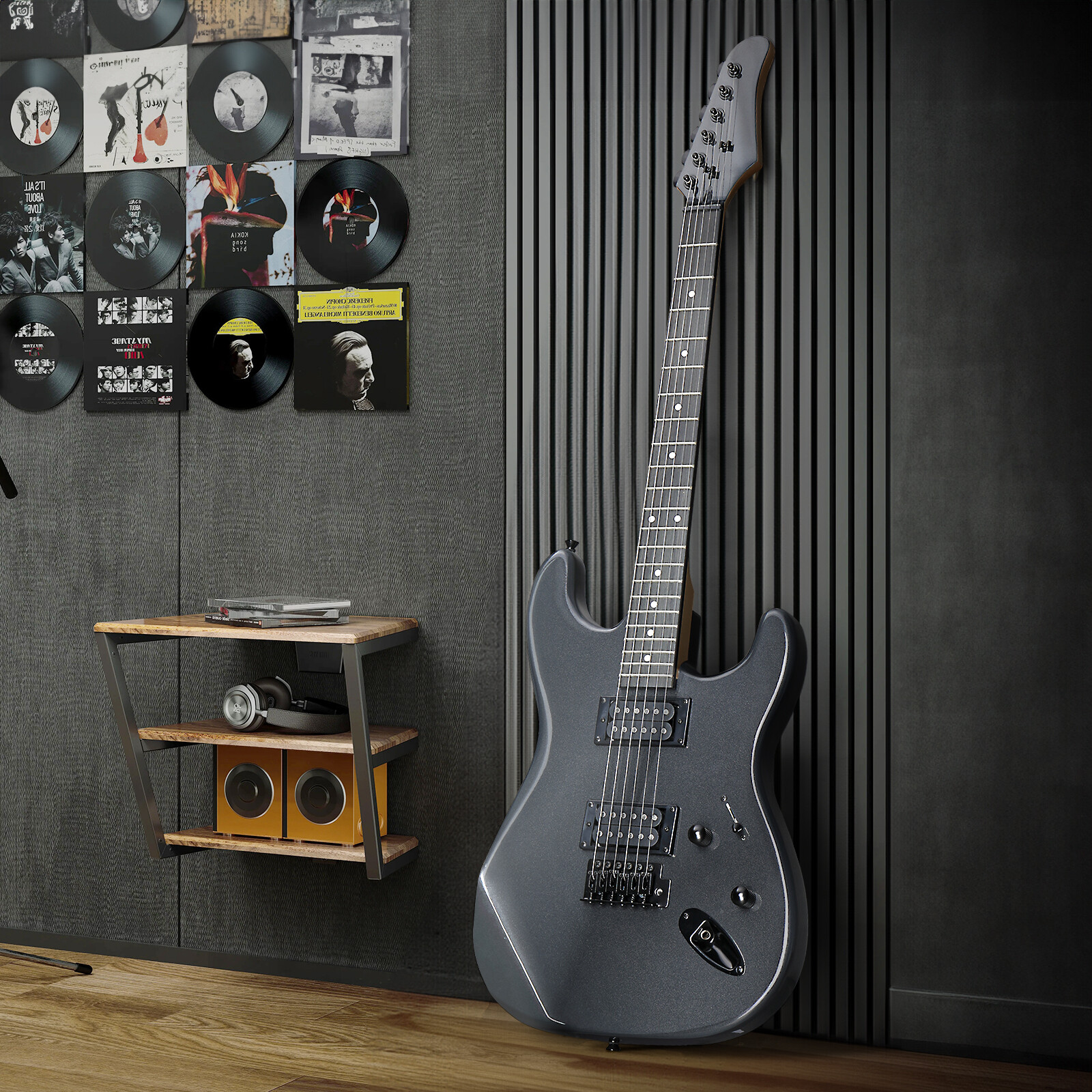 39 Inch Electric Guitar Kit, Beginner Full Size Basswood Electric Guitar Gig Bag