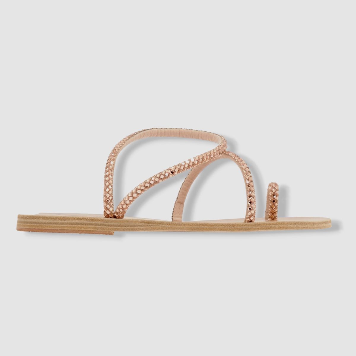 $285 Ancient Greek Sandals Women's Pink Apli Eleftheria Sandal