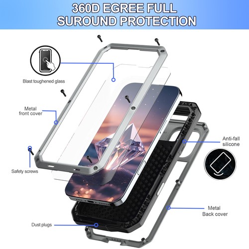 Heavy Duty Hard Case Shockproof For iPhone 12 11 SE XR XS 8 7 13 14 15 16Pro Max - Picture 47 of 47