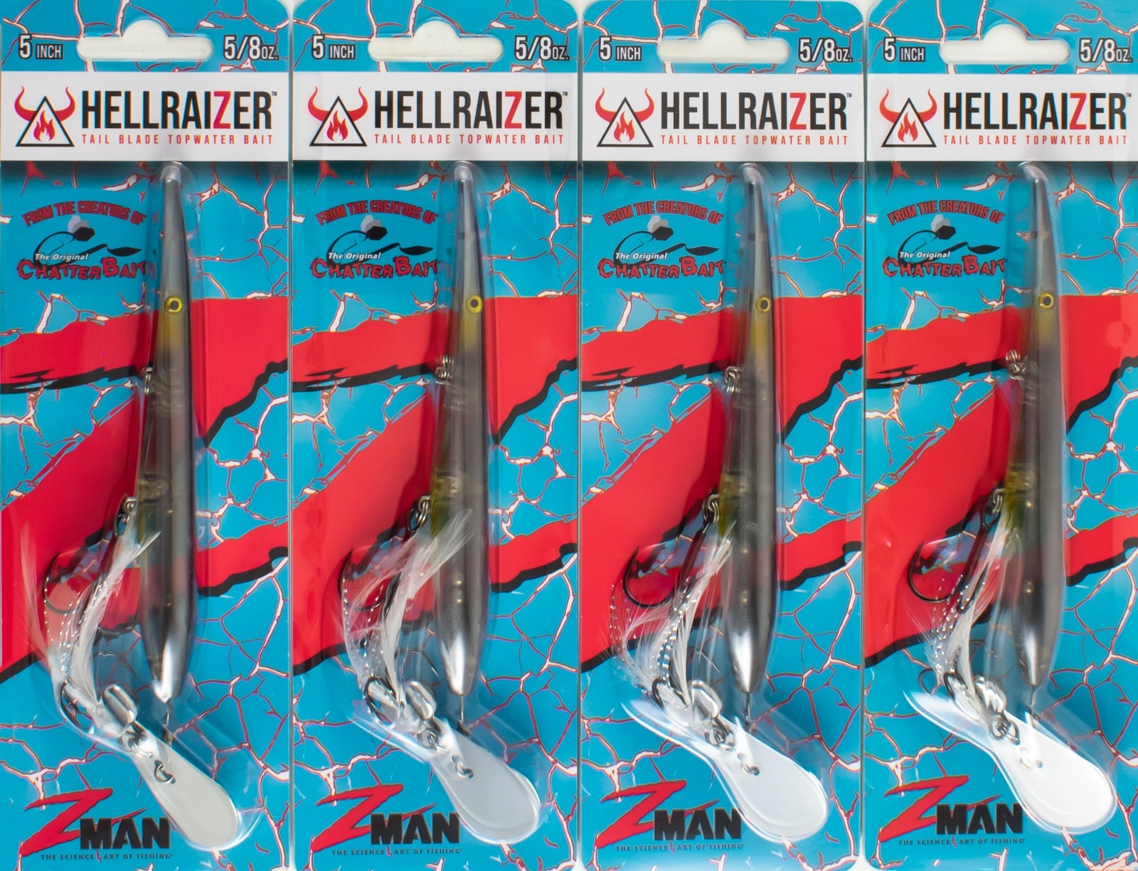 Z-Man HellRaizer HR4-05 Topwater Fishing Lure - Golden Boy Self-Walking Bait