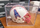STEVE MCNAIR HOUSTON OILERS SIGNED AUTO AUTHENTIC MINI HELMET COA