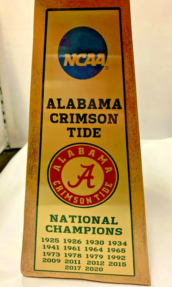 TROFEO DE FÚTBOL 15" ALABAMA MAREA CARMESÍ NCAA CAMPEONATO NACIONAL NUEVO Foto 3 de 4