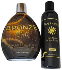 Tan Physics Sunless Self Tanner & Bronze DNA Sunless Self Tan Tanning Lotion