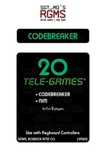 Atari 2600/Sears Tele-Games Replacement Label -  Codebreaker