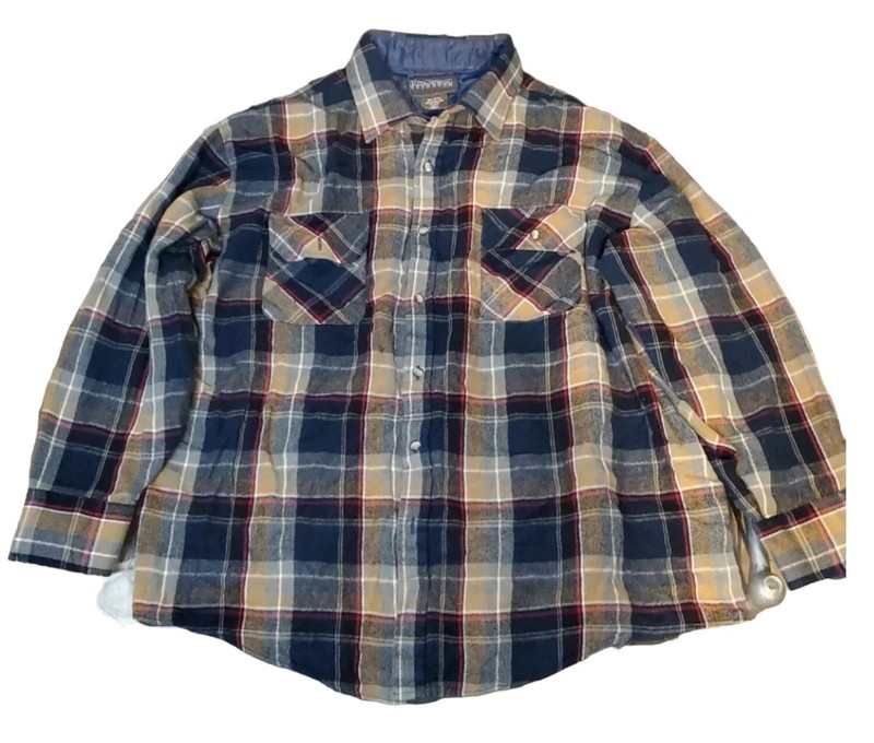Men's Bluestream Outdoors Button Down Plaid Shirt. Size XXL 