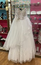 Precious Formals 3015 Wedding Dress Size 12 white 