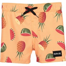 Hurley Toddler Boy's 3T Board Shorts Swim Trunks Orange Pineapple Watermelon