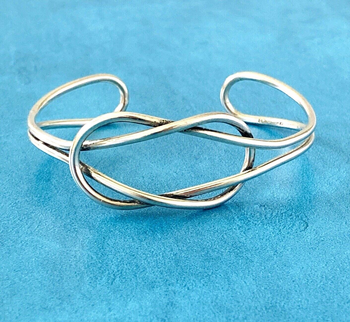 Beau Sterling Silver Interlocking Cuff Bracelet V… - image 1